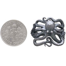 Load image into Gallery viewer, Sterling Silver Octopus Ring Choose sz10 or sz12