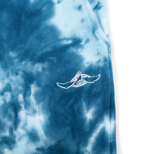 TIE-DYE JOGGER PANT W/EMBROIDERED SEA TURTLE - BLUES