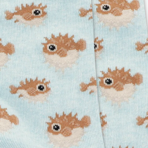 Kid's Size Puffer Fish Jacquard Socks - Choose from 2 Colors
