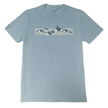 Load image into Gallery viewer, Screened Orca T-Shirt - Soft &amp; Sustainable - Lt. Blue