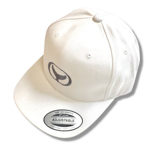 Velcro-back Cap with Wyland's Iconic Whale Tail - White