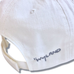 Velcro-back Cap with Wyland's Iconic Whale Tail - White
