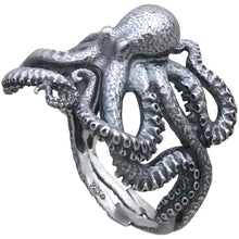 Load image into Gallery viewer, Sterling Silver Octopus Ring Choose sz10 or sz12