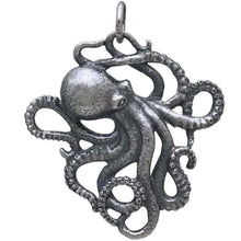 Load image into Gallery viewer, Sterling Silver Octopus Necklace with Cable Chain