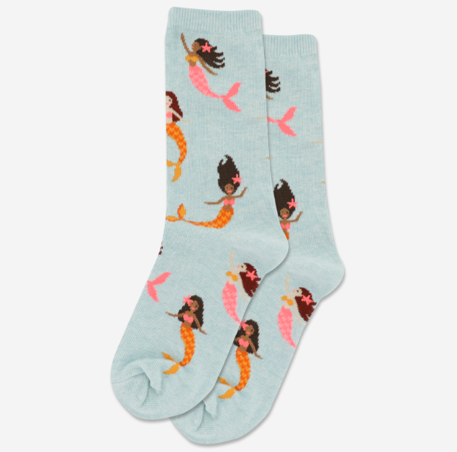 Kid's Size M/L Mermaid Jacquard Socks