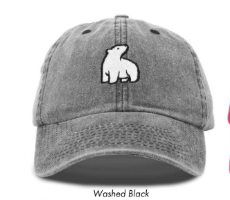 Polar Bear Embroidered Dad Cap - Choose from 6 Great Colors