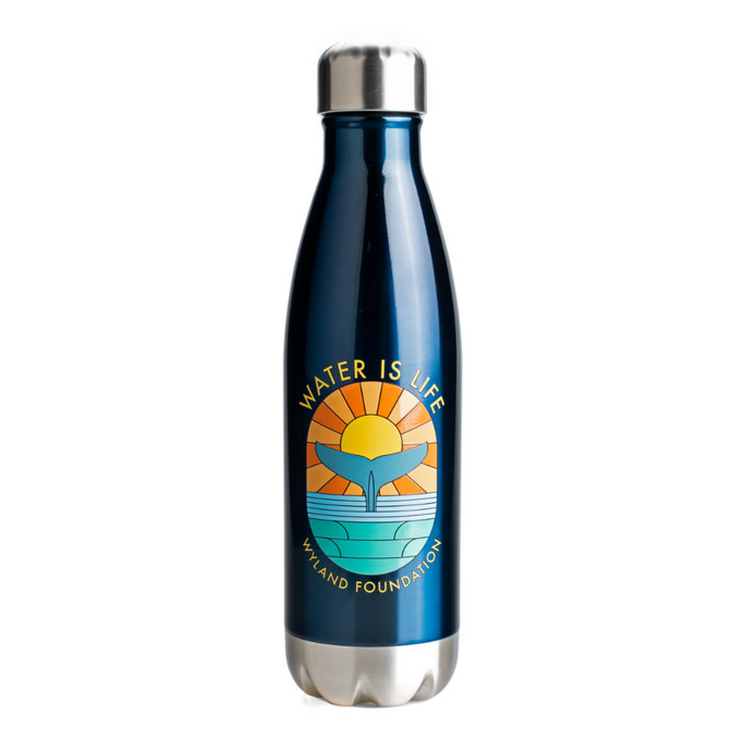 'Water is Life' Whale Tail Travel Bottle - 17oz - Hot & Cold