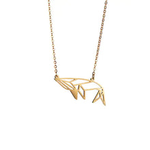 Load image into Gallery viewer, Geometric Sea Life Necklace - Choose Whale or Dolphin