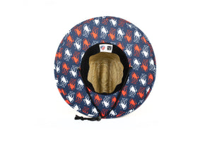 Octopus Print Straw Lifeguard Hat with 'SURF TOKYO' Patch - Proceeds Benefit USA Surfing & Wyland Foundation